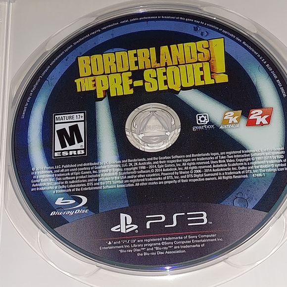 PLAYSTATION 3 (PS3) BORDERLANDS THE PRE-SEQUEL! VIDEO GAME IN CASE WITH MANUAL - Picture 4 of 4